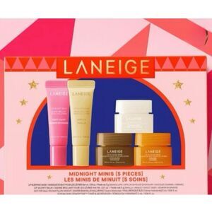 LANEIGE - NWT Midnight Minis 5-Piece Sleeping Masks & Lip Glowy Balms Set